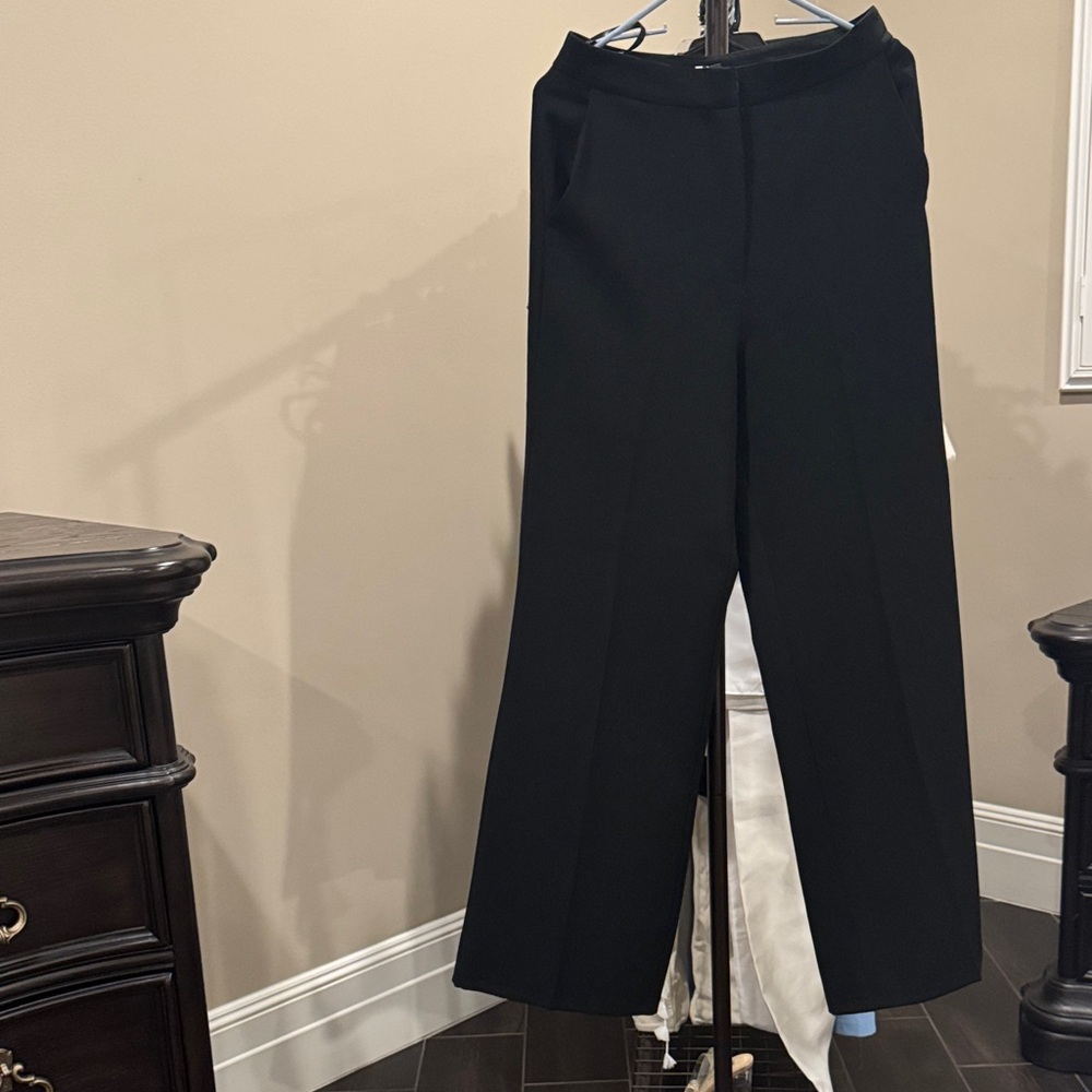 Topshop Black Wide Leg Women's Pants - Picture 1 of 3